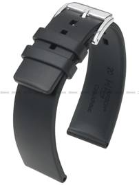 Pasek kauczukowy do zegarka - Hirsch Pure L 40538850-2-24 - 24 mm czarny