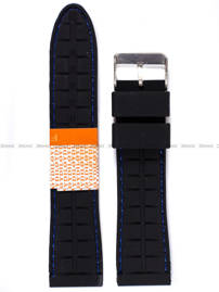 Pasek silikonowy do zegarka - SBR22.22.1.12 - 22 mm czarny