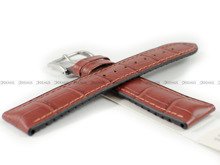 Pasek skórzano-kauczukowy do zegarka - Hirsch Paul 0925028070-2-20 - 20 mm brązowy