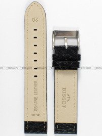 Pasek skórzany do zegarka Bisset - PB58.20.1.7 - 20 mm czarny