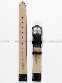 Pasek skórzany do zegarka Bisset - PB64.12.1 - 12 mm czarny
