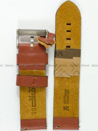 Pasek skórzany do zegarka - Diloy 383.24.8 - 24mm brązowy