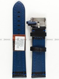 Pasek skórzany do zegarka - Diloy 393.22.1.5 - 22 mm czarny
