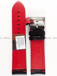 Pasek skórzany do zegarka - Diloy 393.24.1.6 - 24 mm czarny
