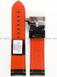 Pasek skórzany do zegarka - Diloy 394.24.1.12 - 24 mm czarny