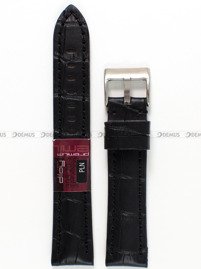 Pasek skórzany do zegarka - Diloy 395.20.1 - 20 mm czarny