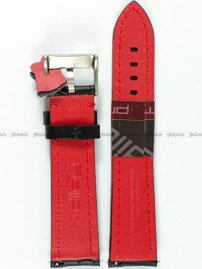 Pasek skórzany do zegarka - Diloy 395.22.1.6 - 22 mm czarny