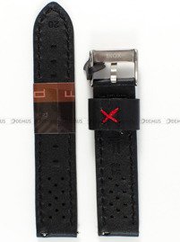 Pasek skórzany do zegarka - Diloy 398.20.1.6 - 20 mm czarny