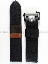Pasek skórzany do zegarka - Diloy 398.22.1.5 - 22 mm czarny