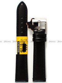 Pasek skórzany do zegarka - Diloy 401.18.1 - 18 mm czarny