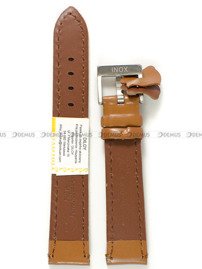 Pasek skórzany do zegarka - Diloy 401.18.3 - 18 mm brązowy