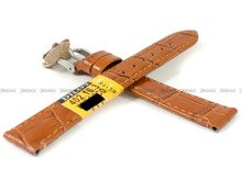 Pasek skórzany do zegarka - Diloy 402.16.3 - 16 mm brązowy