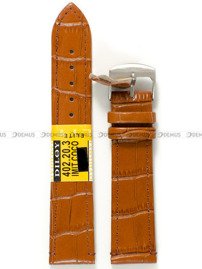 Pasek skórzany do zegarka - Diloy 402.20.3 - 20 mm brązowy