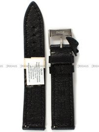 Pasek skórzany do zegarka - Diloy 404.20.1 - 20 mm czarny