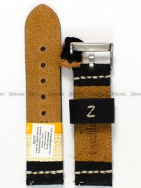 Pasek skórzany do zegarka - Diloy 406.24.1 - 24 mm czarny