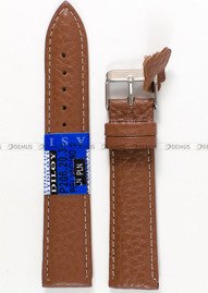 Pasek skórzany do zegarka - Diloy P206.20.3 - 20 mm brązowy