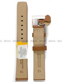 Pasek skórzany do zegarka - Diloy P353.18.3 - 18 mm brązowy