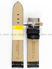 Pasek skórzany do zegarka - Diloy P354.20.1 - 20mm czarny