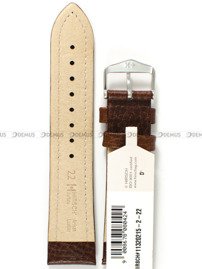 Pasek skórzany do zegarka - Hirsch Buffalo 11320215-2-22 - 22 mm brązowy