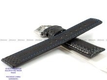 Pasek skórzany do zegarka - Hirsch Carbon 02592050-2-20 - 20 mm
