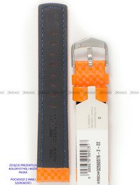 Pasek skórzany do zegarka - Hirsch Carbon 02592076-2-20 - 20 mm