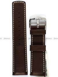 Pasek skórzany do zegarka - Hirsch Mariner 14502110-2-24 - 24 mm brązowy