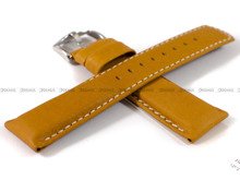 Pasek skórzany do zegarka - Hirsch Mariner 14502170-2-22 - 22 mm brązowy