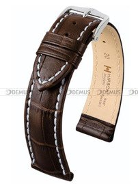 Pasek skórzany do zegarka - Hirsch Modena 10302810-2-20 - 20 mm brązowy