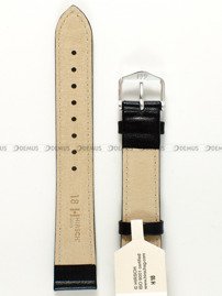 Pasek skórzany do zegarka - Hirsch Osiris 03475050-2-18 - 18 mm czarny