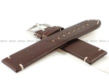 Pasek skórzany do zegarka - Hirsch Ranger 05402010-2-22 - 22 mm brązowy