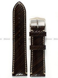 Pasek skórzany do zegarka - Hirsch Rivetta L 01202010-2-24 - 24 mm brązowy