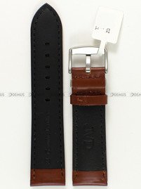 Pasek skórzany do zegarka - JVD R20802/22 - 22 mm brązowy