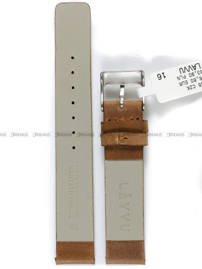 Pasek skórzany do zegarka - LAVVU LSCUE16 - 16 mm brązowy