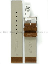 Pasek skórzany do zegarka - LAVVU LSCUE22 - 22 mm brązowy