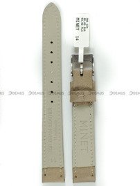 Pasek skórzany do zegarka - Minet MSNUC14 - 14 mm brązowy