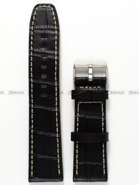 Pasek skórzany do zegarka - Pacific W11.24.1.7 - 24 mm czarny