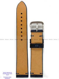 Pasek skórzany ręcznie robiony A. Kucharski Leather - Badalassi Carlo Pueblo Simple - navy/navy 28 mm
