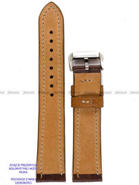 Pasek skórzany ręcznie robiony A. Kucharski Leather - Conceria Il Ponte Maya Double - Chocolate/Camel - 28 mm