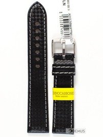 Pasek wodoodporny karbonowy do zegarka - Morellato U3586977891 20 mm czarny