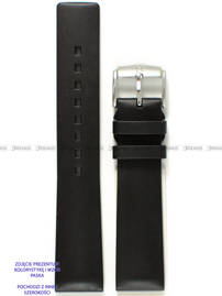 Pasek z naturalnego kauczuku do zegarka - Hirsch Pure 40418850-2-18 M - 18 mm