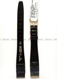Pasek zaczepowy klejony skórzany do zegarka - Hirsch Camelgrain 10200910-1-14 - 14 mm brązowy