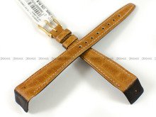 Pasek zaczepowy klejony skórzany do zegarka - Hirsch Camelgrain 10200910-1-14 - 14 mm brązowy